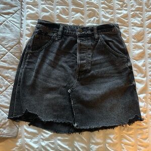 Free People black jean skirt